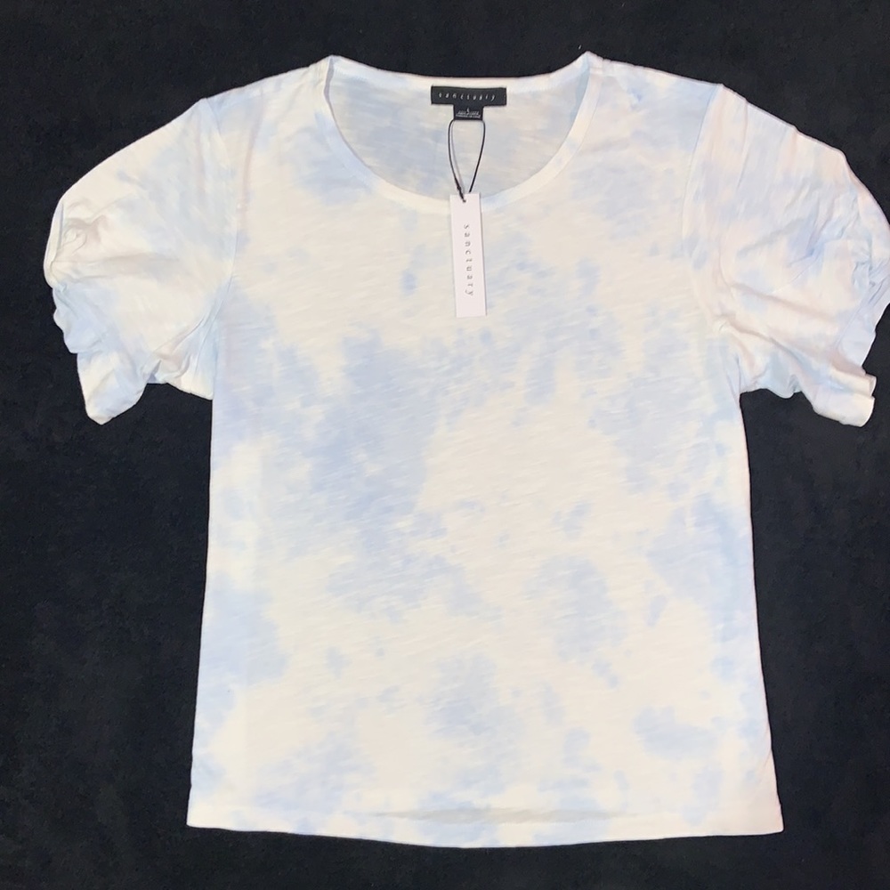 💥$10 SALE💥 NWT! Sanctuary Twist Capped Sleeve Shirt - Sky Blue